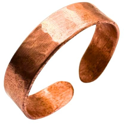 Antica Fucina Rho® Verstellbarer Ring aus reinem Kupfer | Fein und schlicht – 0,8 mm Metallstärke | Handgefertigt in Italien | Für Damen und Herren | Unisex