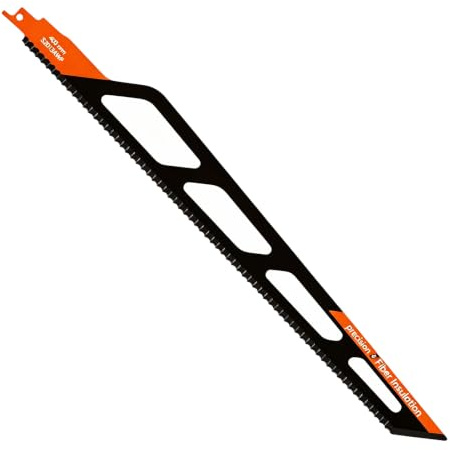 Hiacinto 1 lame de scie sabre PRO de 400 mm pour matériaux isolants, accessoires pour tuyaux isolés, panneaux isolants, matériaux souples, lames isolantes pour laine de roche et laine minérale