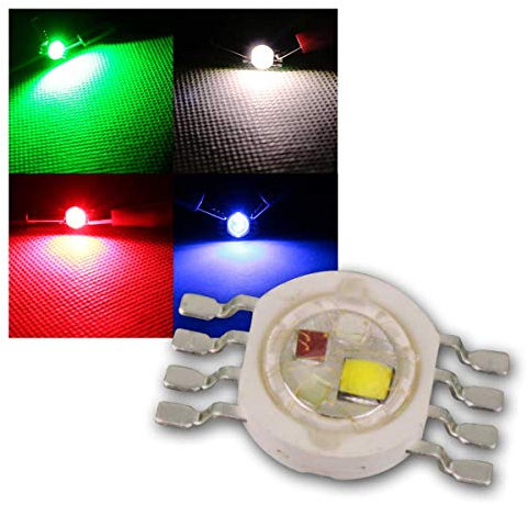 world-trading-net - Paquete de 10 LED de alta potencia 4x3W RGBW, tipo WTN-3W-RGBW, sin placa de circuito, ángulo de haz amplio