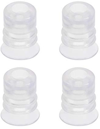 sourcing map Fuelle Ventosa, 10mm Diámetro x M5 Junta Silicona Aspiradora Industrial Neumática Ventosa 4 Piezas