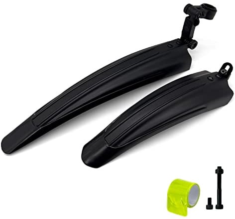 Silfrae Adjustable Standard 26 inch Mountain Bike Splash Guard Bike Fenders Set Front and Rear