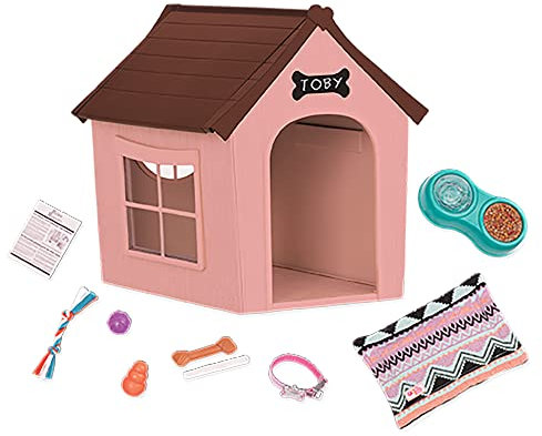 Our Generation – Hundehaus Spielset – Haustierspielzeug – 46 cm Puppenzubehör – Fantasiespiel – Spielzeug für Kinder ab 3 Jahren – Hundehütte