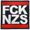 FCK NZS - Aufbügelbarer Aufnäher, Schwarz, Rechteckig, Mittel, Baumwolle, Minimalistisch, Kind