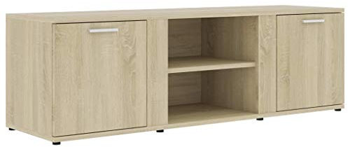 vidaXL Mueble de TV Salón Comedor Centro Televisión Televisor Equipo de Música Armario Bajo Almacenaje Soporte Contrachapada Roble Sonoma 120x34x37cm