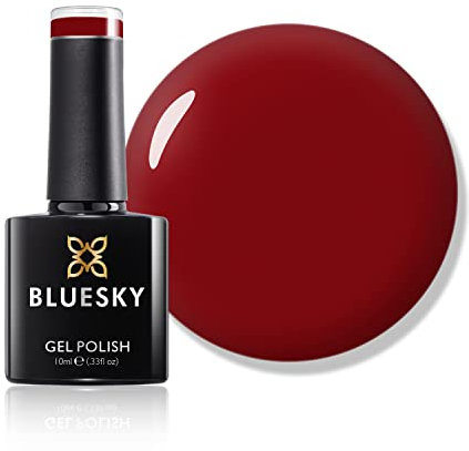 Bluesky Gel Nail Polish, Ready To Party, Dark Red, Soak Off Colour Polish, Long Lasting, Chip Resistant, 10 ml (Requires Drying Under UV LED Lamp)