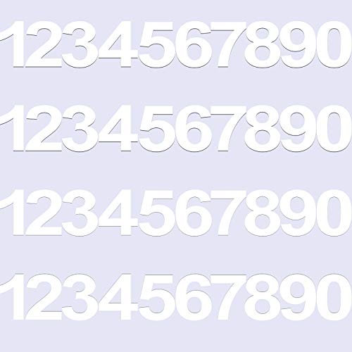 40 Stücke häuser Vinyl Mailbox Nummer Aufkleber, Wasserdichte adress Nummern Aufkleber Anti-Fading Vinyl Zahlen Abziehbilder Vorab Beabstandet Nummern Schilder für Briefkasten (Weiß, 2 Zoll)