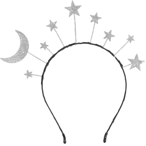 PRETYZOOM Glitzer Sterne Mond Stirnbänder Niedlichen Mond Stern Haar Reifen Kopfbedeckung Geburtstagsfeier Krone Tiara Kopfbedeckungen Haarschmuck