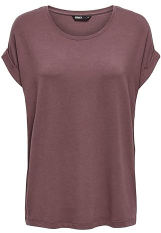 ONLY Damen Onlmoster S/S O-Neck Top Noos JRS, Rosa (Rose Brown), S