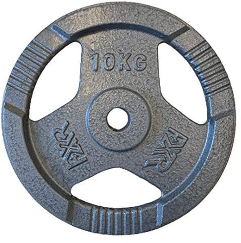 FXR Sports Tri Grip Cast Iron 1 Standard Weight Plates (2 x 10kg)