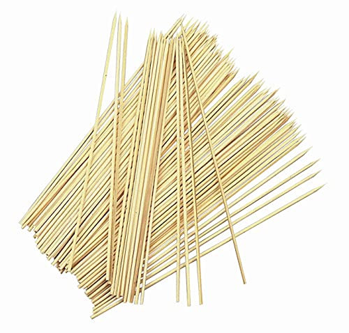 100 x Piques à Brochettes Bambou pour Barbecue, Brochettes de Kebab, Brochettes de Viande, Brochettes de Légumes (30 cm)