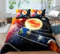 Timiany Kinder Bettwäsche Set Sonnensystem Planet Jungen-Teenager-Bettbezüge Mit Reißverschluss 135x200cm+80x80cm Planeten & Sterne Mikrofaser Bettbezug (Universum-J,135x200+80x80)