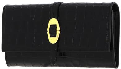 Coccinelle Leder Geldbörse Cosima Croco Wallet Noir schwarz