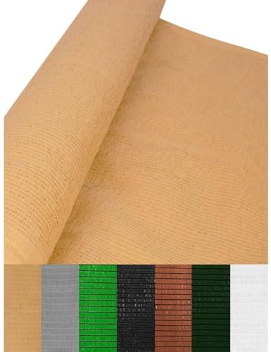 Jardin202 - Brise-vue 110 g/m² | Ombre et intimité dans votre jardin | Premium | Idéal pour clôtures et balustrades | 1 x 10 m (beige)