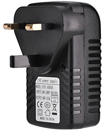 PUSOKEI POE Adapter, 48V 0.5A Wall POE Injector Ethernet Adapter for IP Phone/Wireless Access Point and Client Devices, AC100-240V 50-60hz POE Power Supply