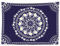 Ulticool Mandala Weiße Blumen Blätter Natur – Wandteppich – 200 x 150 cm – großer Wandteppich – Poster Dekoration – Zubehör Hippie Bohemian – Leinwand – Blau
