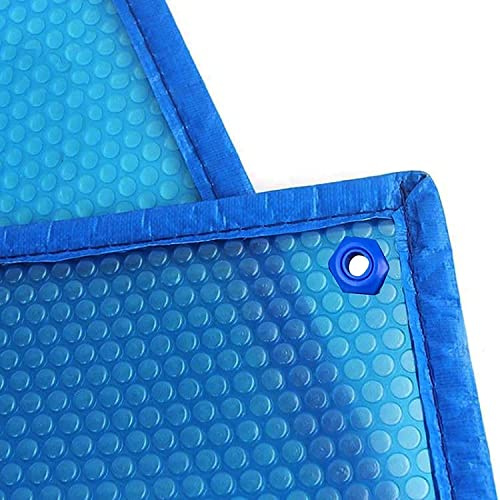 CFLNYC Couverture Solaire de Piscine for piscines Hors Sol, couvertures solaires à Bulles Bleues PE, Anti-poussière et Anti-Feuilles(2x4m(6.6ftx13ft))