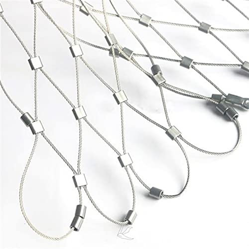DTVEW 304 Edelstahl-Seilgeflecht Kann In Größe, Maschendrahtzaun, Sicherheitsseilnetze, Weidezaunlitze, Wire Mesh(3x3m/9.9x9.9ft)