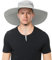 29 IYEBRAO Sonnenhut Herren mit Breiter Krempe UV-Schutz Atmungsaktiv Fischerhut Große Krempe Sommerhut Buschhut Outdoor Wanderhut Anglerhut mit Verstellbarem Kinnriemen (Hellgrau)