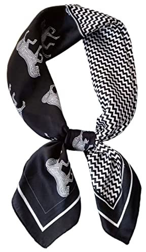 prinfantasy Seide Schal Damen Halstücher Schals Halstuch Seidenschal Scarf Bandana Taschentuch Ansatz Handgelenk Kopftücher Seidentuch Haare M070023