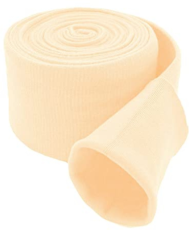0,25m Bündchen Ärmelbündchen Schlauchware Bündchenstoff speziell für Ärmel Manschettenstoff, Farbe:vanille