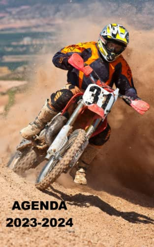 AGENDA 2023 2024: Agenda Scolaire 2023 2024 motocross Planificateur journalier 1 page par jour - Organiseur scolaire de septembre 2023 à juillet 2024 pour étudiants, collège, Lycée - Format A5