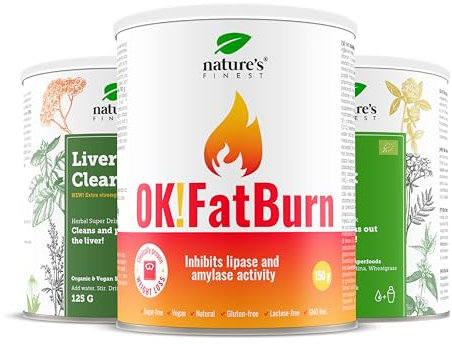 Nature's Finest Detox Fatburn - Schlankheitsmittel, Starker Fettverbrenner und Detox - Zur Leberreinigung und Gewichtsabnahme - Natürliche Schlankheitsprodukte - 400 g