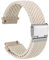 WOCCI 22mm Gewebtes Nylon Uhrenarmband für Damen und Herren, Schnellverschluss, Verstellbare Silberne Schnalle (Sternenlicht)