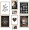 ARTFAVES® Poster Set - COFFEE LOVE - mehrteilige Wanddeko Wohnzimmer & Küche & Esszimmer - 8 moderne Wandbilder Kaffee Deko, Espresso, Coffee time - mit Rahmen Eiche