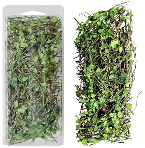 Woohome Modelo de Paisaje de Hojas, Ramas de Microclima Hojas de Simulación en Miniatura para para Tren Paisaje Ferroviario - Color Claro