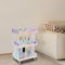 EurHomePlus 3 Etagen Beistelltisch für Wohnzimmer, Modern Stil, Multifunktionstisch mit Rollen, aus hochwertigem Acryl gefertigt, Klar, Bunt