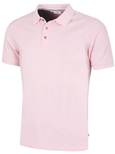 Calvin Klein Polo da golf da uomo Campus Coastal 2025 anti-umidità, Rosa confetto, XL