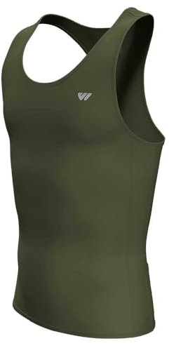 Lo.gas Rennrad Trikot Herren Ärmellos, Radtrikot Leichtgewicht und Atmungsaktiv, Fahrradtrikot mit Gesäßtasche, Oliv Grün, L