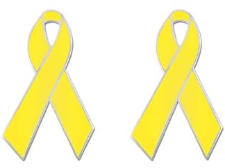 HUASAI Yellow Ribbon Pin - Israel Hostages Awareness Lapel Pin, Metal