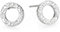 Self Love Club® Ohrstecker Kreis gehämmert für Damen, Runde Edelstahl Ohrringe Ring mit Muster, 316L Chirurgenstahl in Gold, Rosé & Silber, Wasserfest & Hautverträglich (Silber)