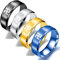JUELIN 4 Stück Anime Tokyo Sano Manjiro Cosplay Ringe Ken Cosplay Prop Stahlring Erwachsene, Einheitsgröße, Muschel