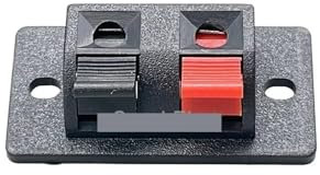 PQYSMVVG 5PCS 2/4 Positions Connector Terminal Push In Jack Spring Load Speaker Terminals Breadboard Clip(2Pin)