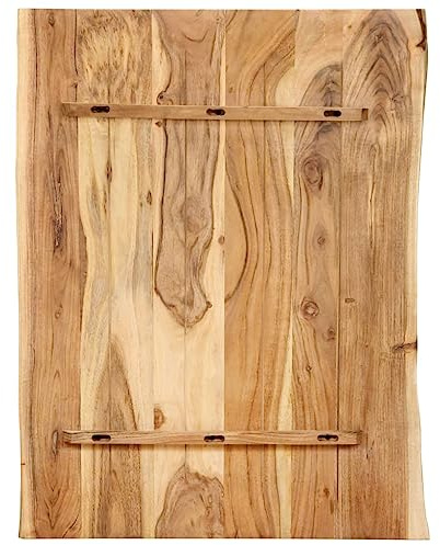 Annlera Tischplatte aus Holz Rechteckige Desktop Schutzplatte Dekorplatte Ersatztischplatte für Couchtische Esstische oder Gartentische Modernes Design Leicht zu Reinigen Braun 80x60x2,5 cm