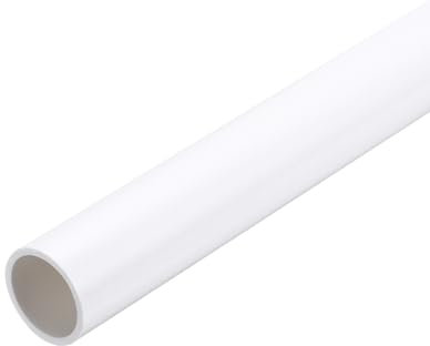 sourcing map 2 tubi rigidi rotondi in PVC da 2,2 cm, diametro interno 22,2 mm, diametro esterno 25 mm, 30,5 cm, ad alto impatto, per tubi dell'acqua, acquari, acquari, serre da giardino, bianco