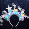 Fashband Leuchtender Stern Stirnband LED Glitzer Sterne Stirnbänder Göttin Kostüm Kopfschmuck Karneval Party Haarschmuck für Frauen (Silber, Einheitsgröße)