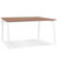 KADIMA DESIGN Besprechungstisch Quadratisch aus Holz Metall | Konferenztisch mit Walnussoptik | Bürobank Amadeus Square für Meetings | Modern | 140x140x74,5 cm