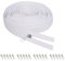 YZROHYI Zip Cerniera Lampo Bianco 10 m,Cerniera Lampo Infinita con Cursori,Chiusura Lampo Nylon con 20 Cerniere,Cerniere a Spirale,Cerniera Lampo per Borse Uncinetto Giubbotto,Chiusura Lampo Fai Da Te