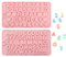 Silikonform Buchstaben Zahlen Alphabet Schokoladenform Silikonformen Gießformen Buchstaben Zahlen Set für Kuchen 2 Stück Pink