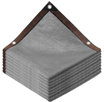 Schattentuch für Auto Hunde Pflanzen,Sonnenschutz UV Schutz, Segeltuch Ohne Bohren Geeignet für Balkon/Garten/Terrasse/Camping,Grey,2×11m/6.56×36.08ft