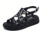 Stonefly 220958 Onda Patent Black Sandali per Donna in pelle verniciata nera zeppa bassa (Taglia 36)