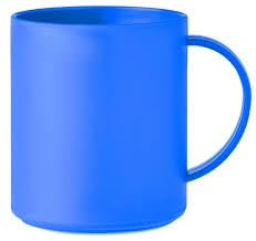 Rammento 12-Pack 300ml Large Blue Plastic Coffee Mug Set | 8cm Reusable, Shatterproof Tea & Hot Chocolate Cups | Travel Mugs, Kitchen Accessories | Microwave & Dishwasher Safe Drinking Cups
