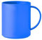 Rammento 12-Pack 300ml Large Blue Plastic Coffee Mug Set | 8cm Reusable, Shatterproof Tea & Hot Chocolate Cups | Travel Mugs, Kitchen Accessories | Microwave & Dishwasher Safe Drinking Cups