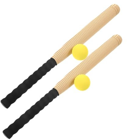 Generisch 2 Sätze Eva Baseballschläger Set für Leichtes und Tragbares für Drinnen und Draußen Sport und Trainingsaktivitäten Holzoptik