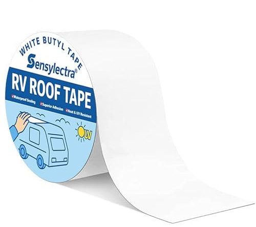 Butylkautschuk Selbstklebend Wasserdicht,Wohnwagen Dichtband,Abdichtung Klebeband,Wasserdicht Dichtungsband,Bitumenband für Wohnmobil,Dach,Caravan,Rohrleitung (5cm*10M)