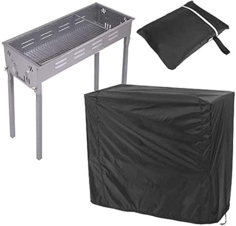 Funda de Barbacoa, Cubierta de Barbacoa Impermeable Cubierta de Polvo y Lluvia Cubierta de Parrilla Accesorios (145x61x117cm)