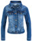 Rock Creek Damen Jeans Jacke Übergangs Jacke Denim Blouson Stretch Kurz Classic Jeansjacken Urban Stonewash D-401 Dunkelblau XL